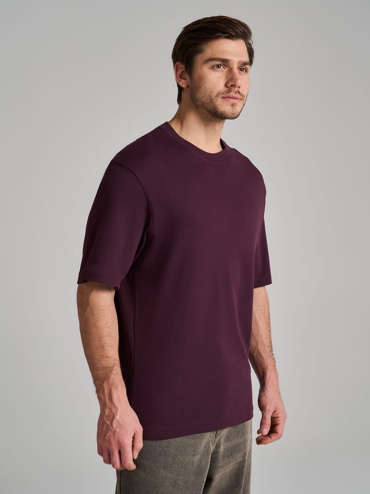 Футболка из хлопка свободного кроя