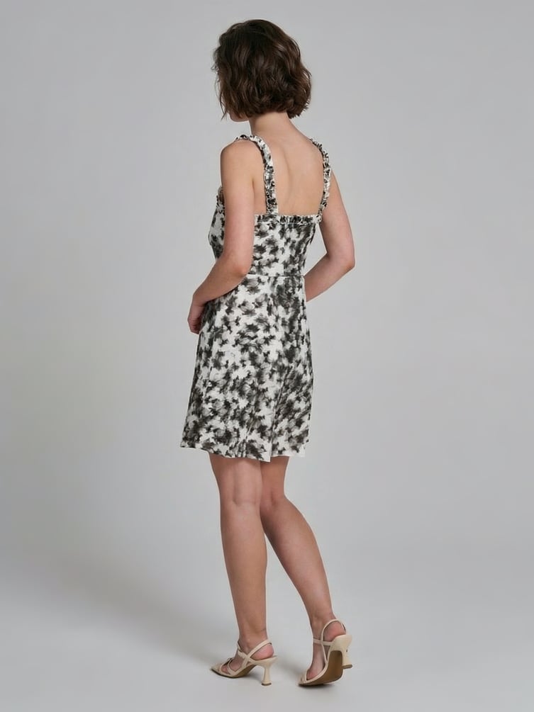 Сарафан мини с рюшами