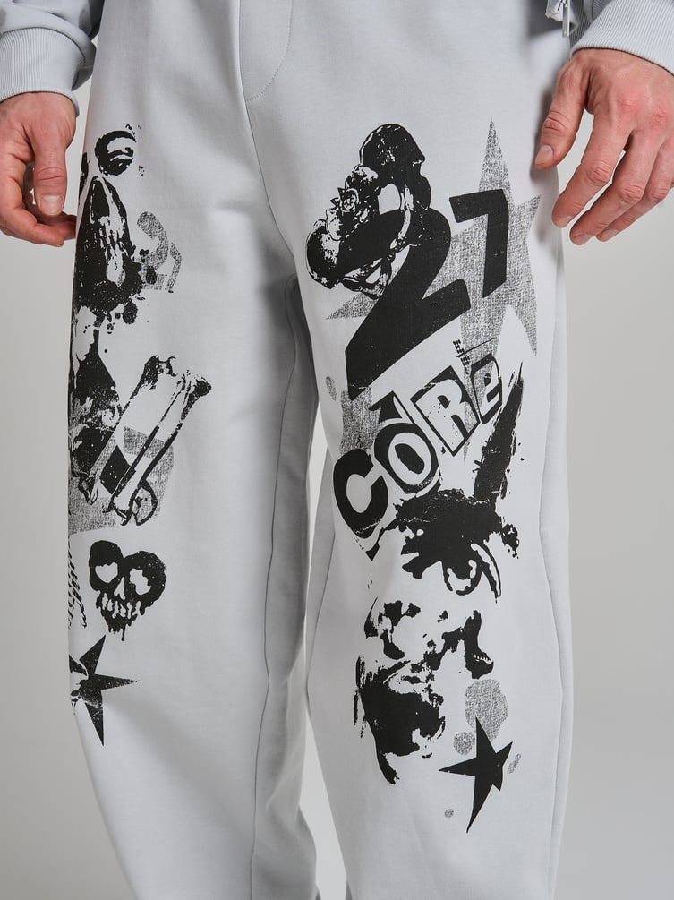 Брюки спортивные с принтом