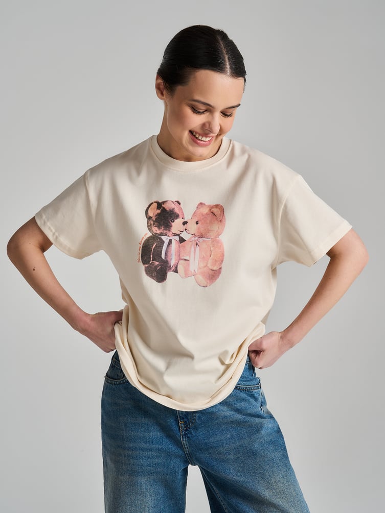 Футболка из хлопка с принтом