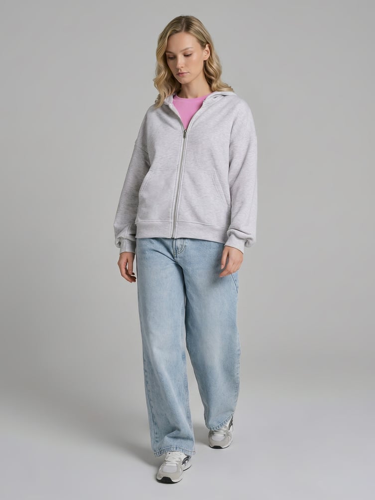 Зип худи  с капюшоном без начеса