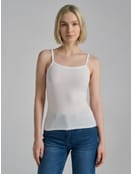 Топ в рубчик на тонких бретелях