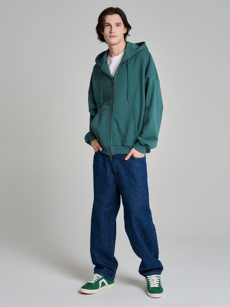 Толстовка зип худи теплая с начёсом