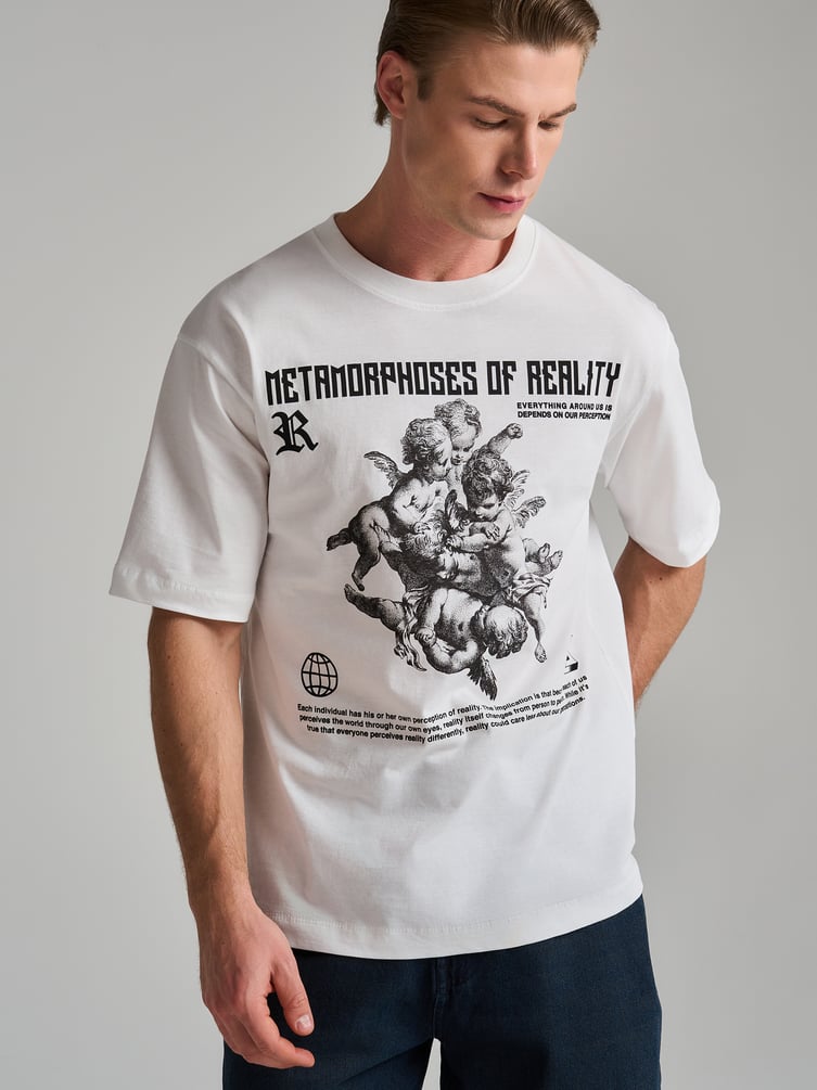 Футболка с принтом ангелов