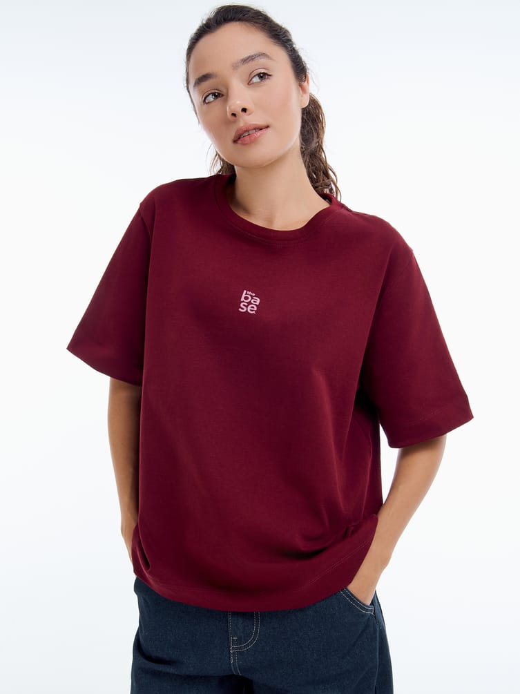 Плотная футболка оверсайз из хлопка THE BASE