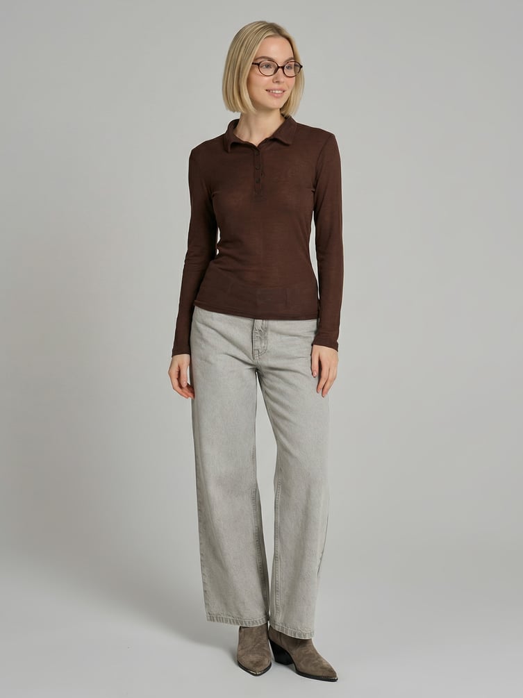 Рубашка поло с длинным рукавом