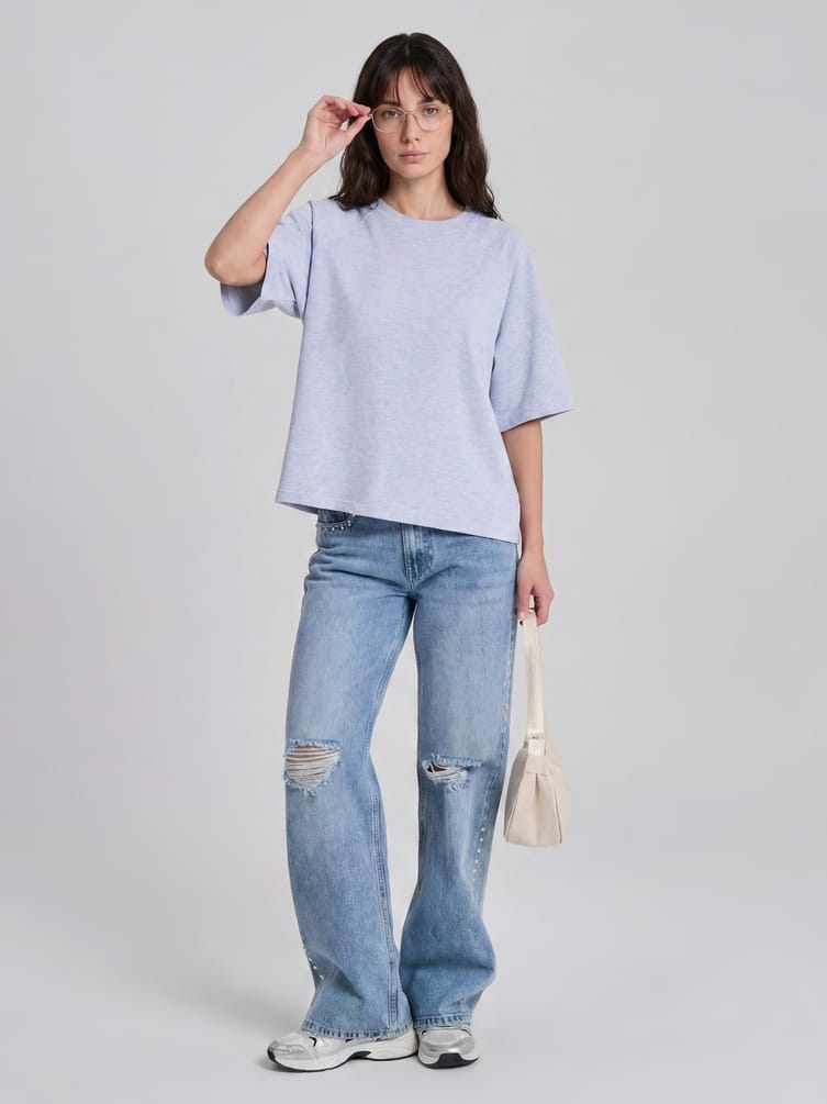 Свитшот с коротким рукавом