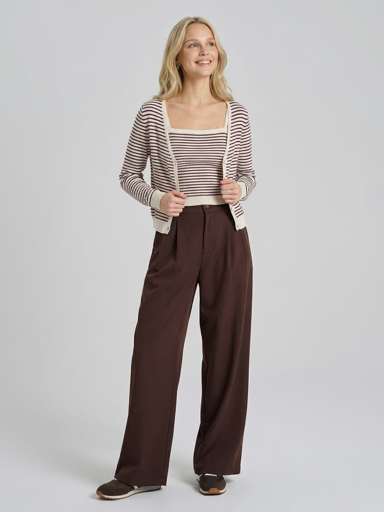 Топ трикотажный в полоску