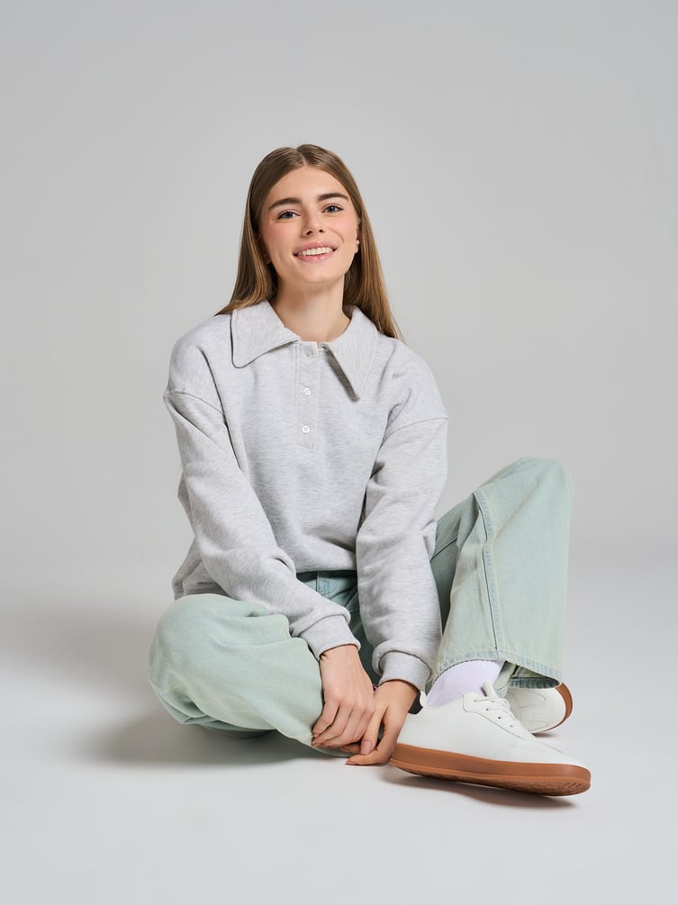 Толстовка поло оверсайз