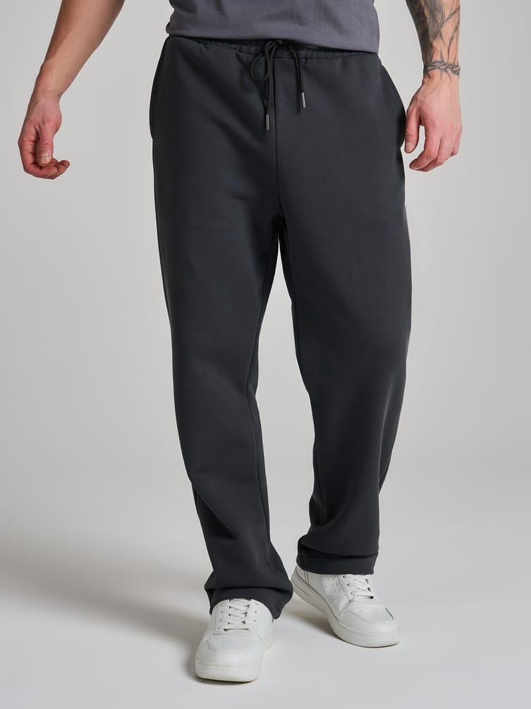 Теплые брюки прямые с начесом