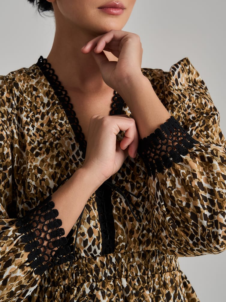 Платье вечернее леопардовое