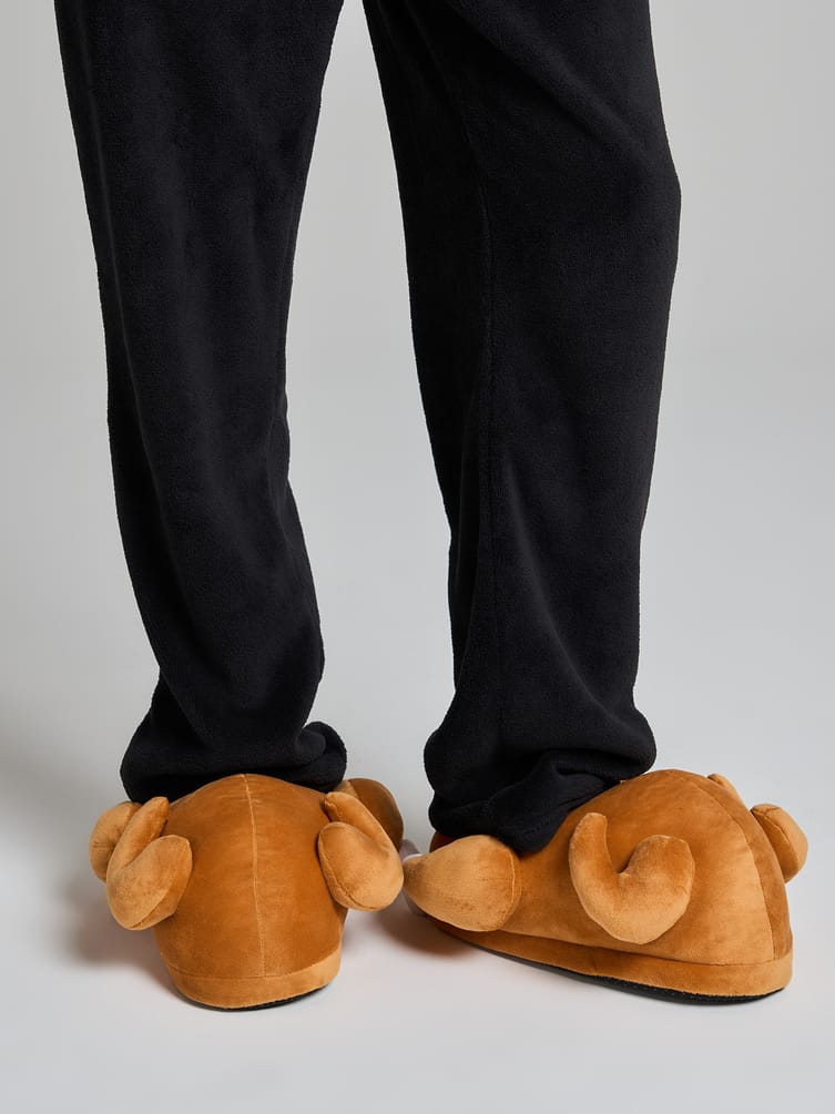 Тапки плюшевые курочка