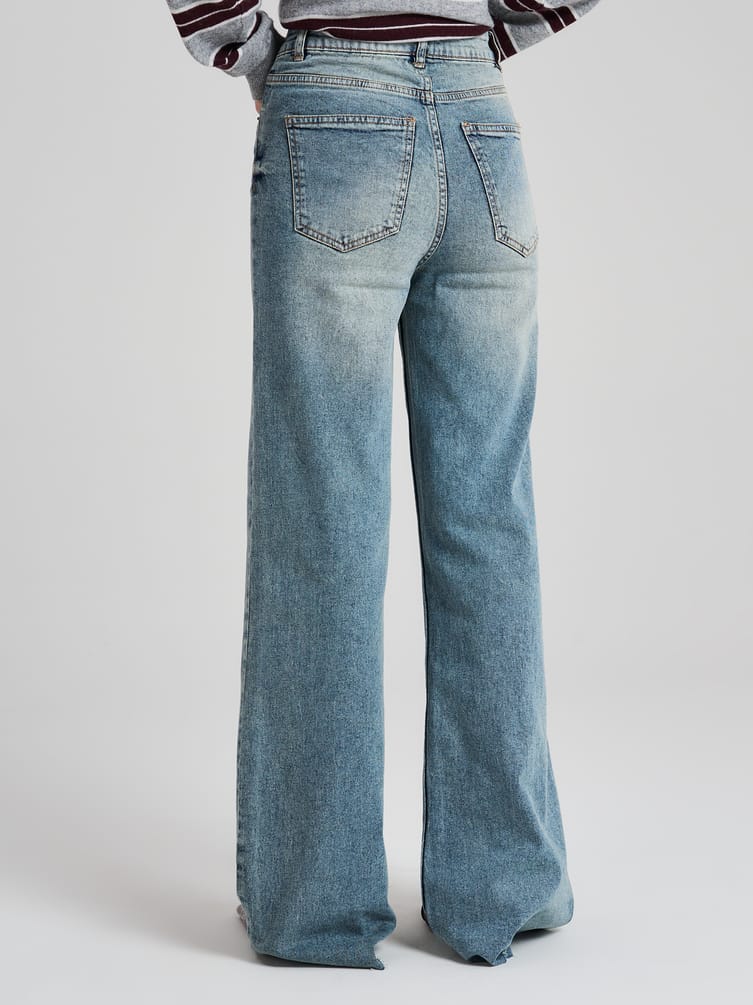 Джинсы wide leg широкие
