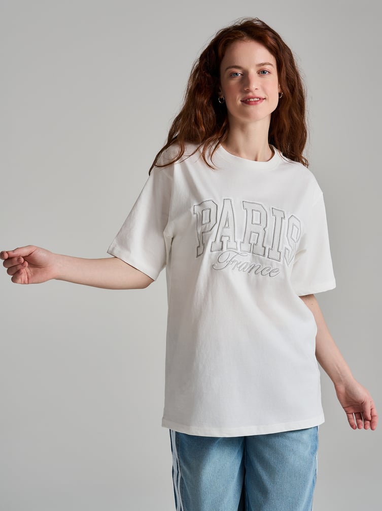 Футболка оверсайз с надписью Paris