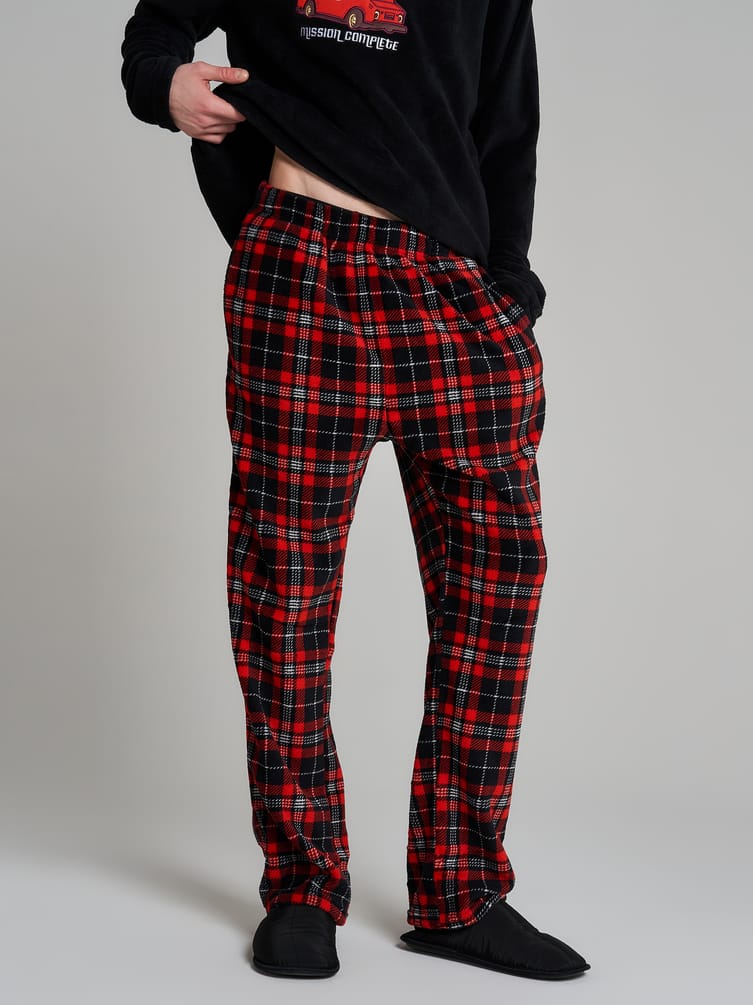 Пижама плюшевая с вышивкой и штанами