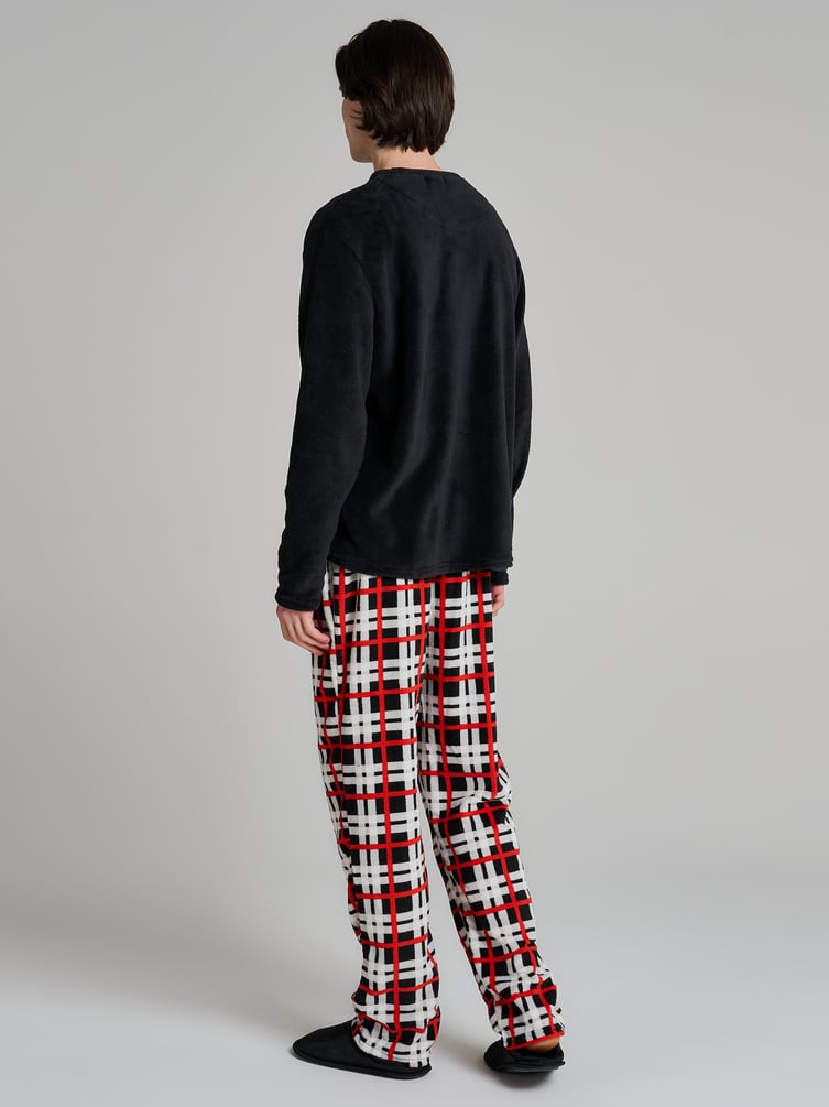 Пижама плюшевая теплая с брюками