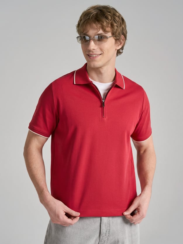 Поло хлопковое с коротким рукавом