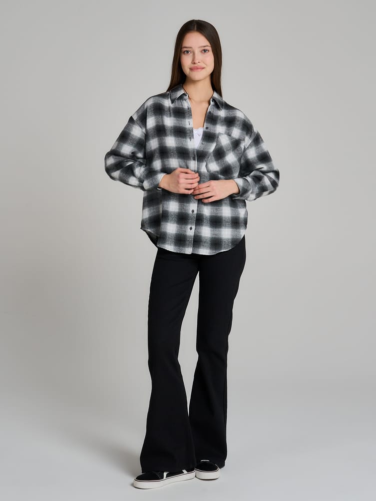 Байковая рубашка в клетку