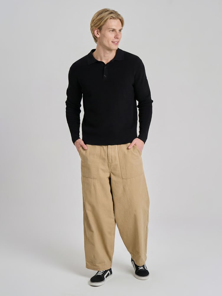 Брюки летние широкие на резинке