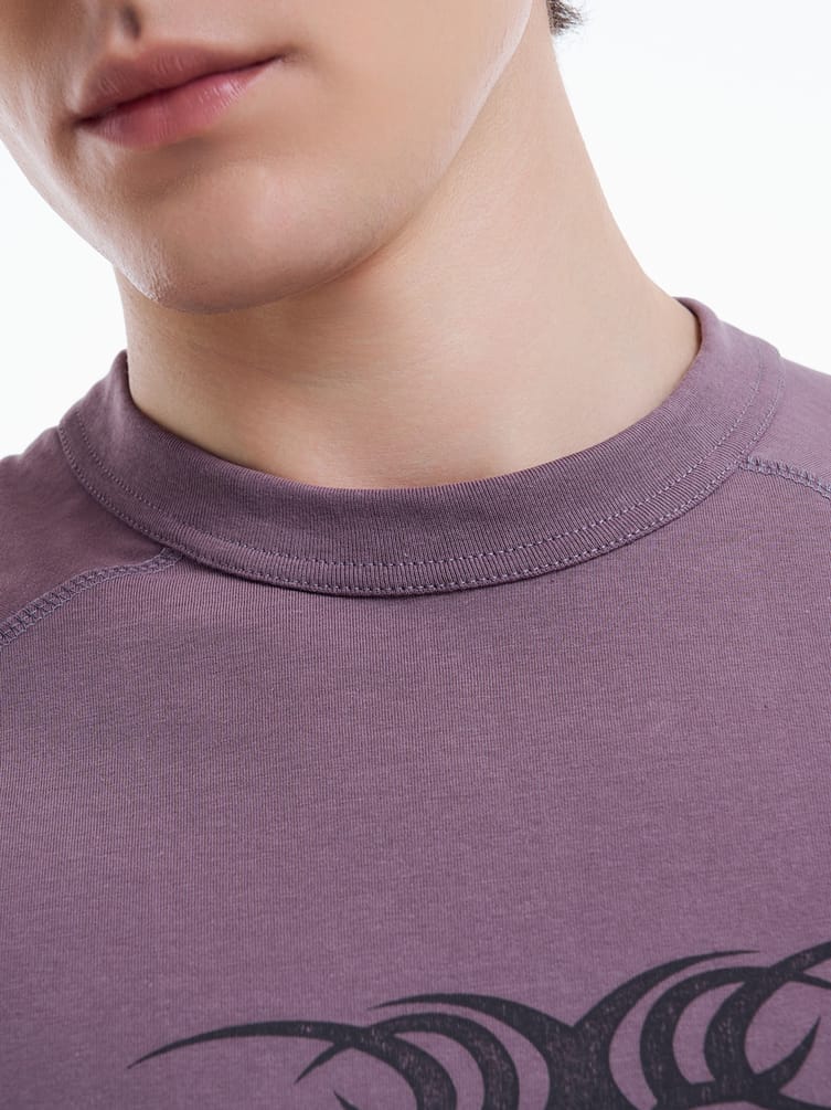 Футболка оверсайз с принтом дрейн