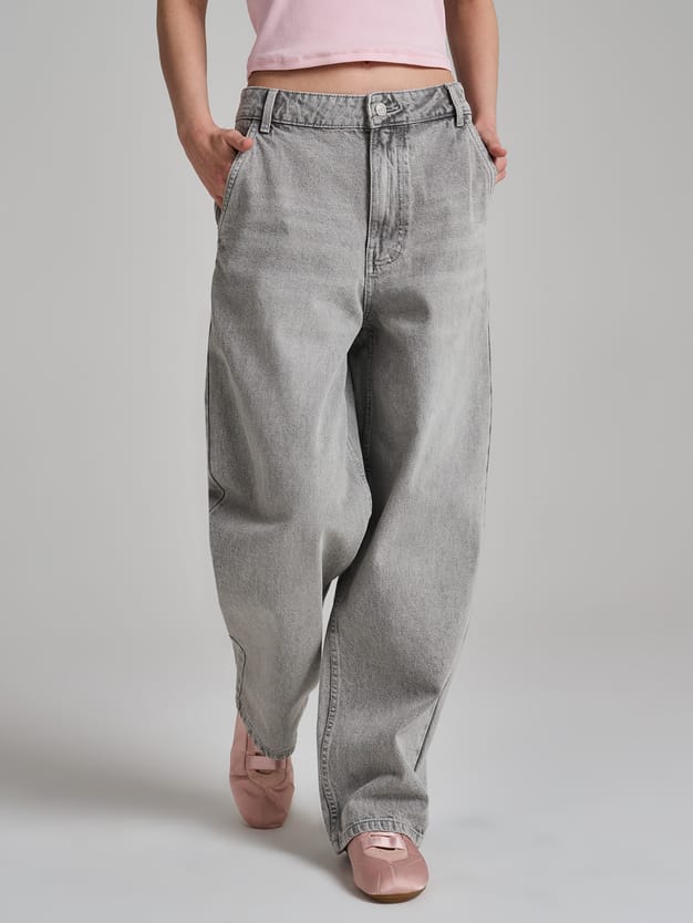 Джины багги с вареным эффектом