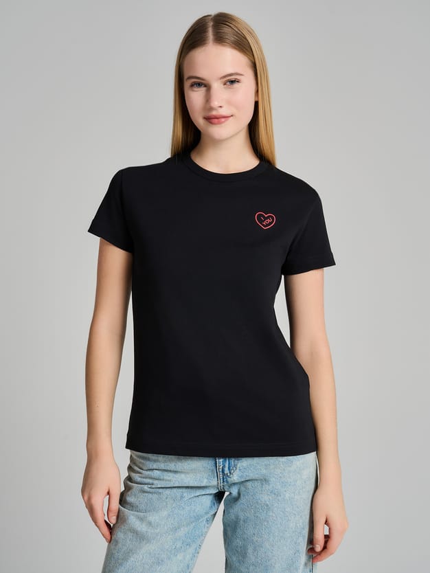 Хлопковая футболка с принтом