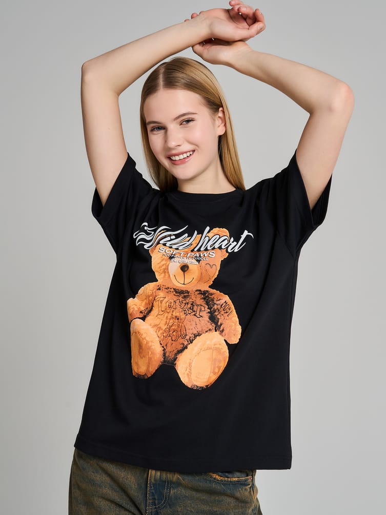 Футболка оверсайз с принтом