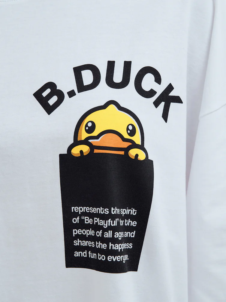 Хлопковая футболка с принтом B. Duck