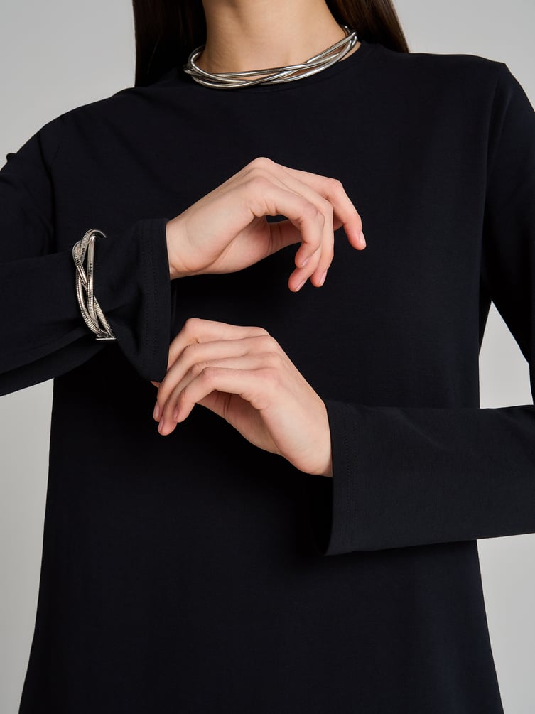 Платье длинное с карманами