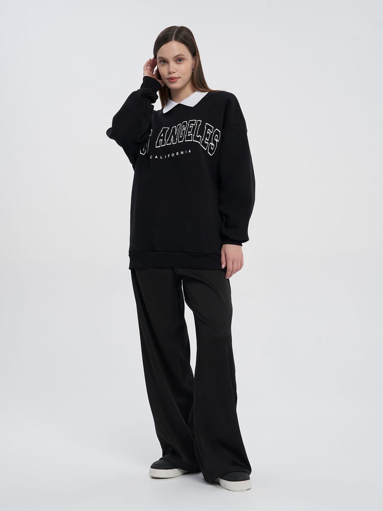 Свитшот оверсайз с надписью Los Angeles
