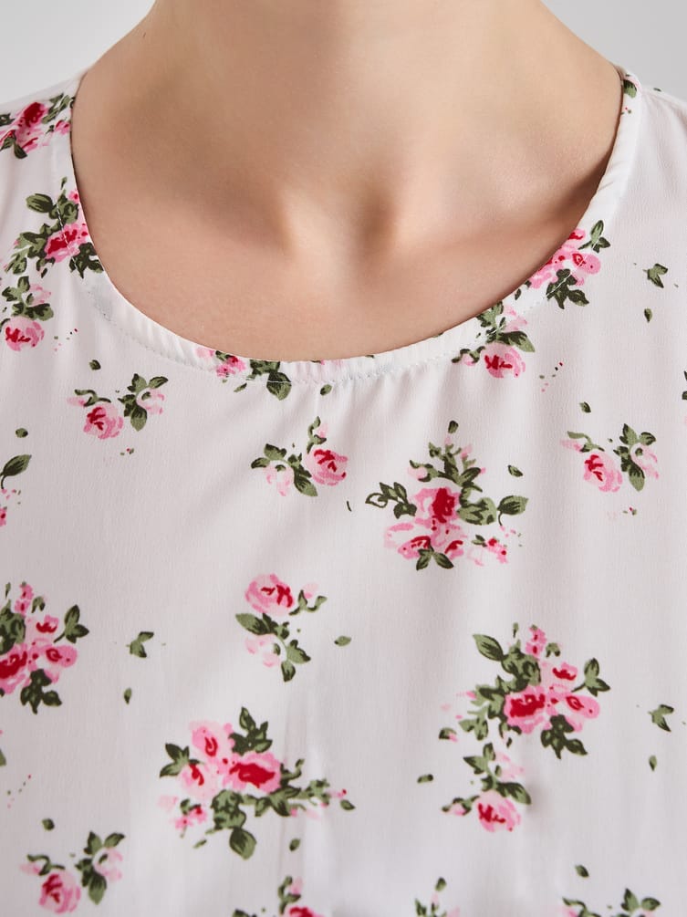 Миди платье крестьянка