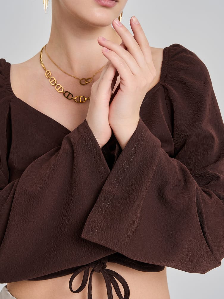 Кроп-топ с длинным рукавом