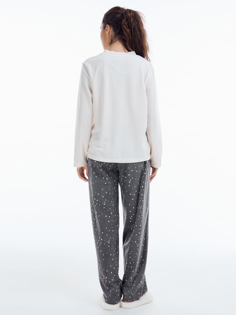 Плюшевая пижама с медведем и брюками