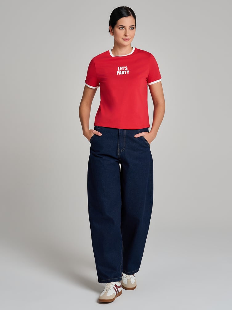 Облегающая футболка с надписью