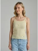 Майка в рубчик с бантиками