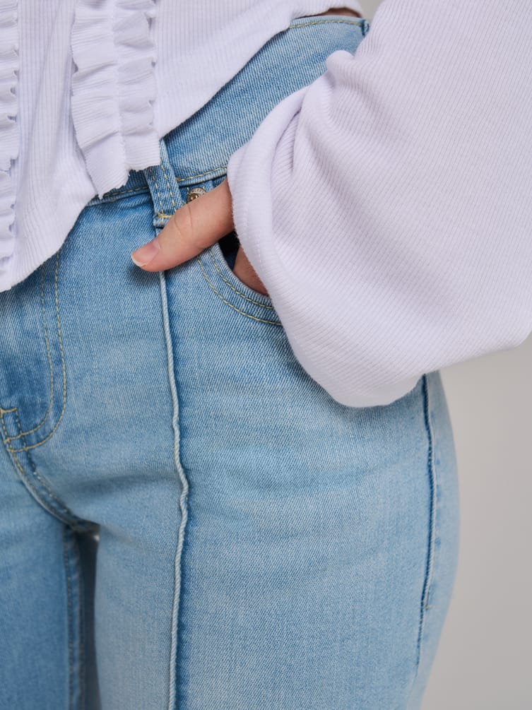 Джинсы клеш со стрелками