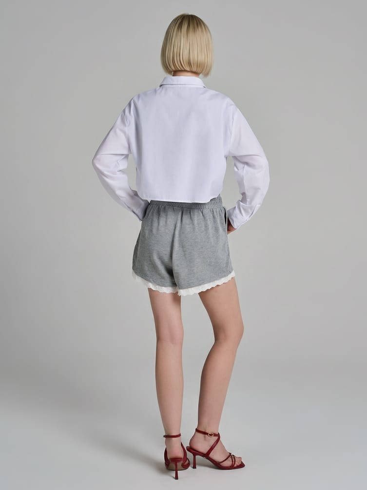 Шорты повседневные с кружевом