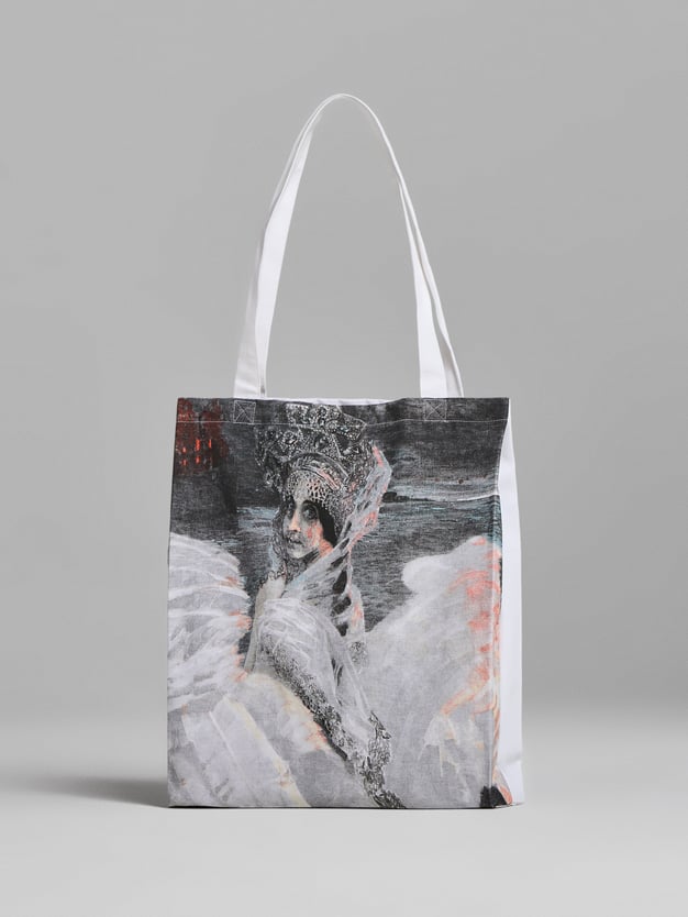 Сумка-шоппер с принтом картин Третьяковской галереи