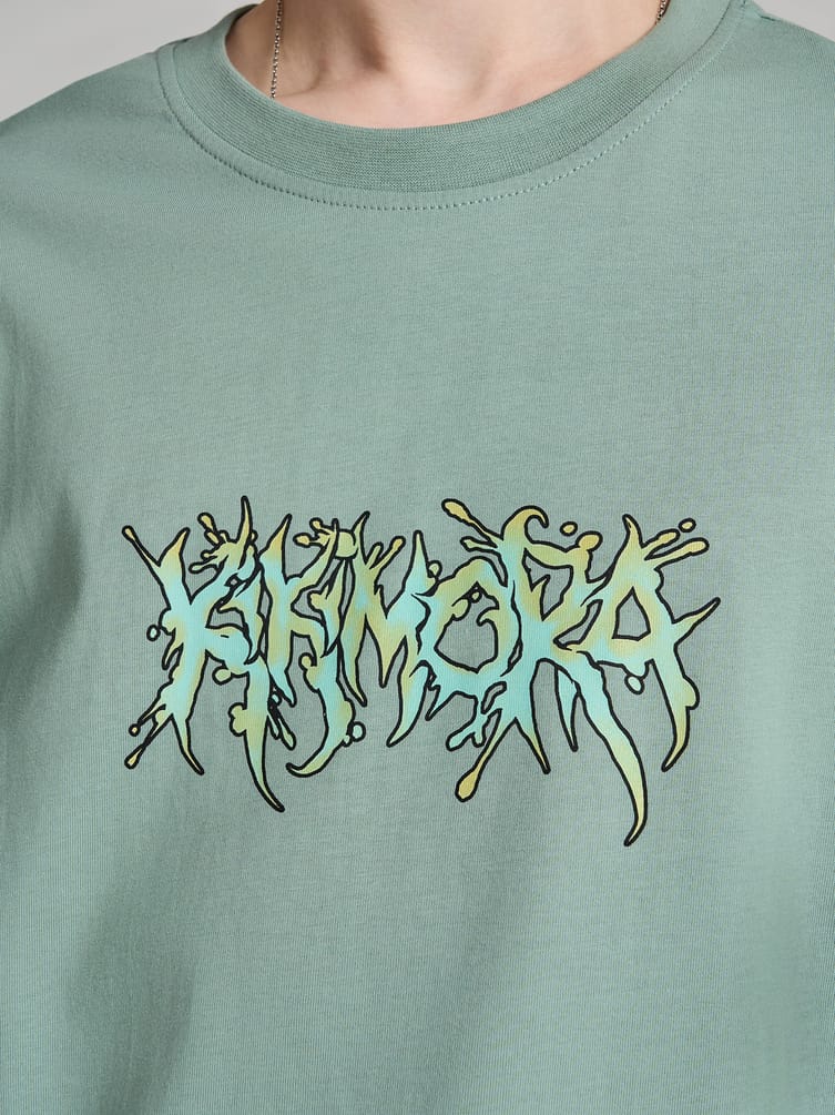 Футболка из хлопка с принтом кикиморы