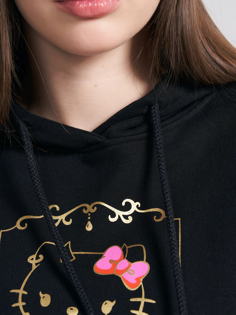 Худи оверсайз с принтом Hello Kitty