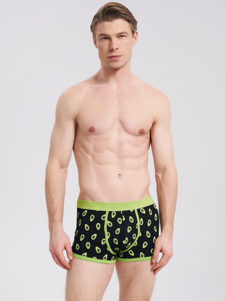 Хлопковые трусы с принтом авокадо - 2 шт.