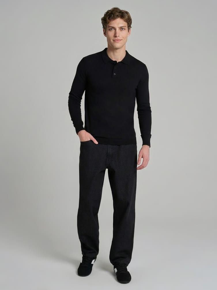 Джемпер поло хлопковый