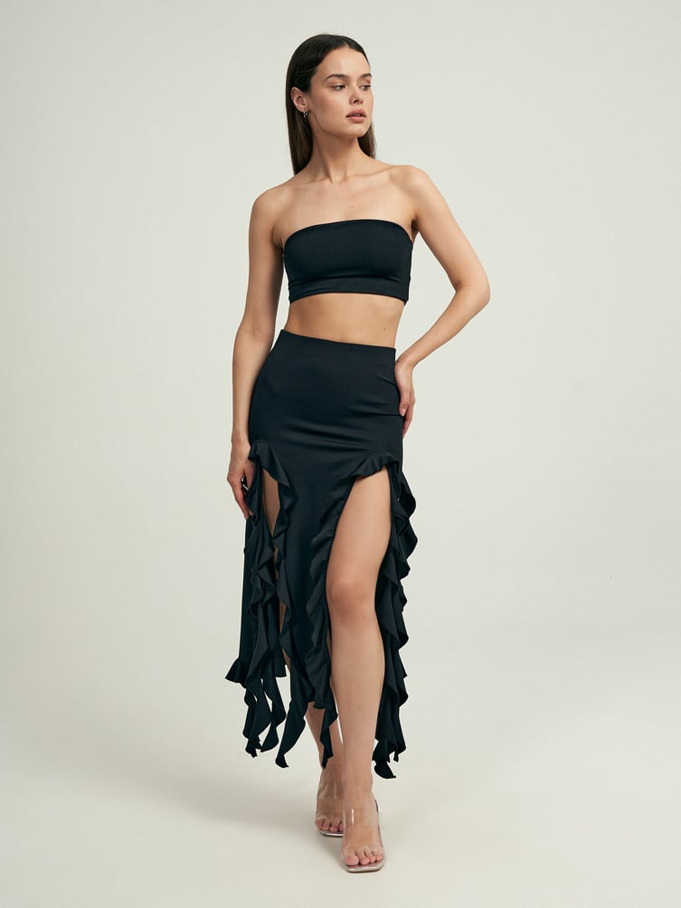 Короткий топ бандо под пиджак