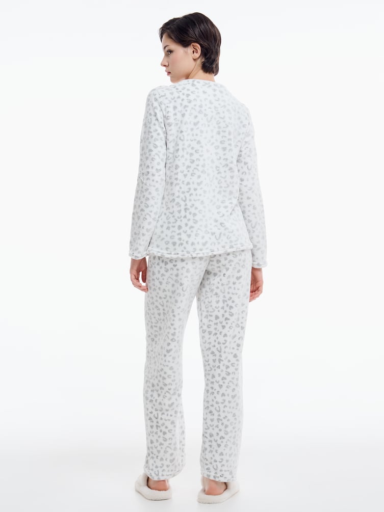 Плюшевая пижама с лонгсливом и брюками