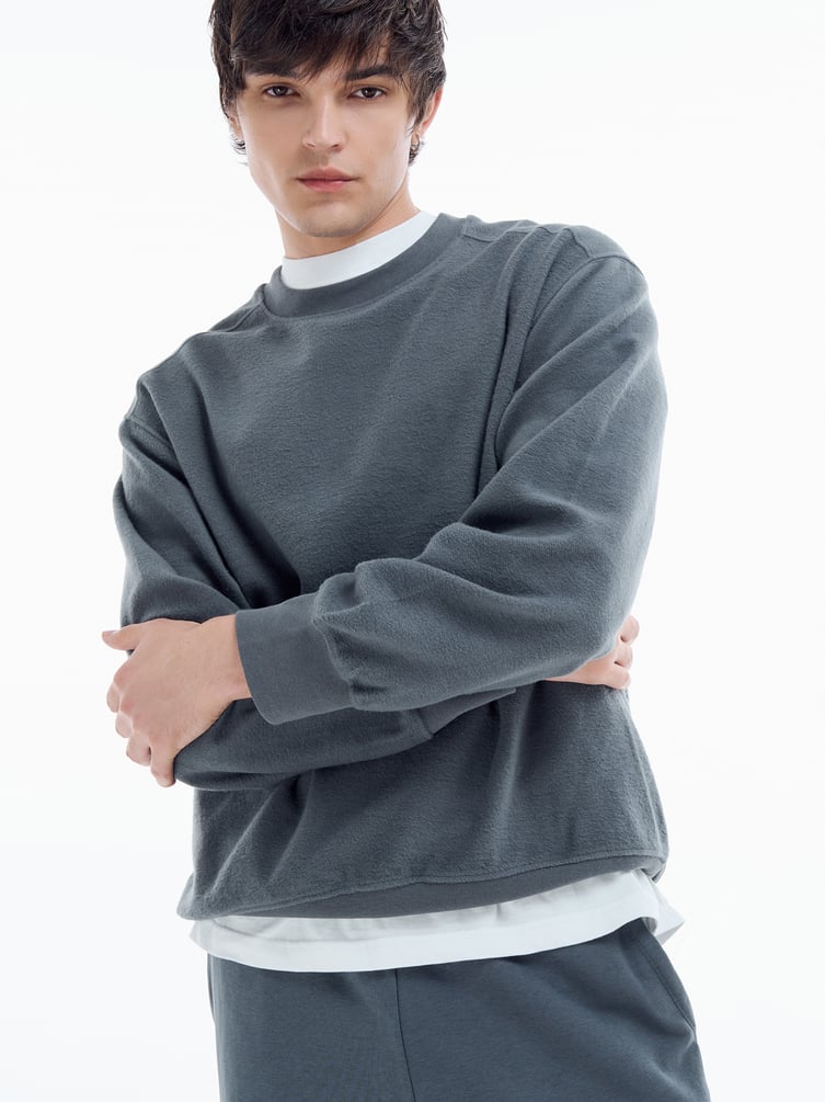 Свитшот оверсайз с начесом