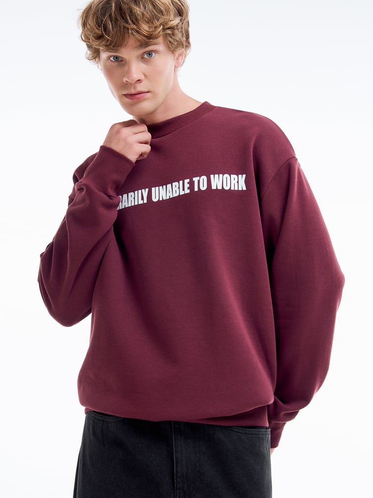 Свитшот оверсайз с надписью