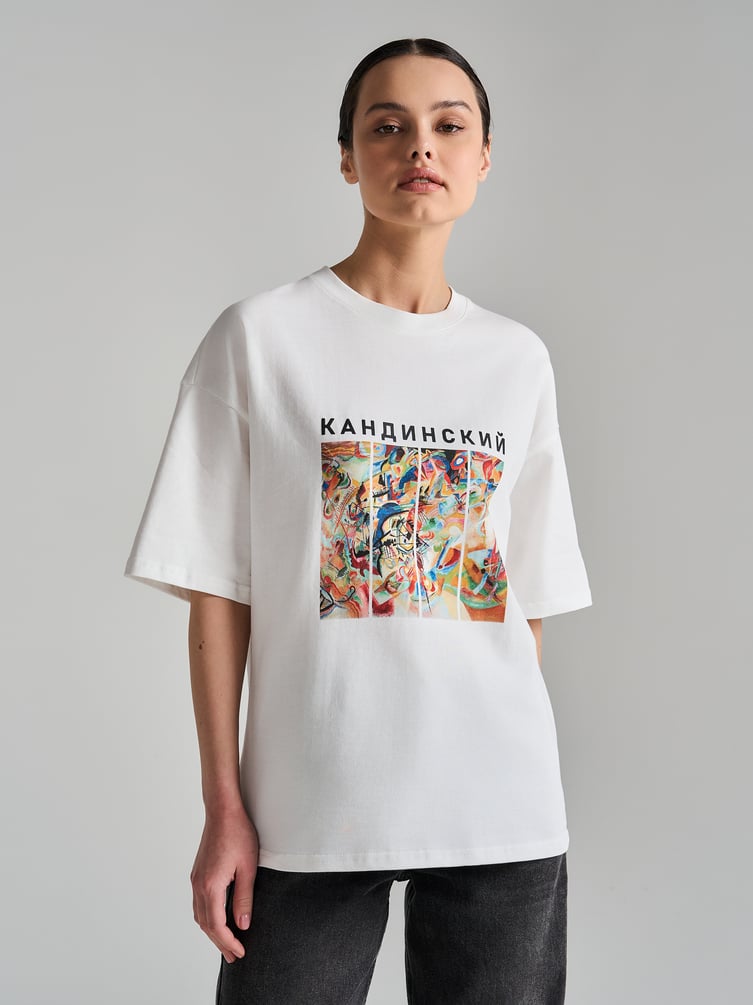 Футболка с принтом картин Третьяковской галереи