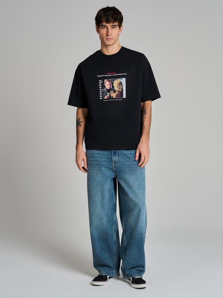 Футболка оверсайз с принтом Мосфильм