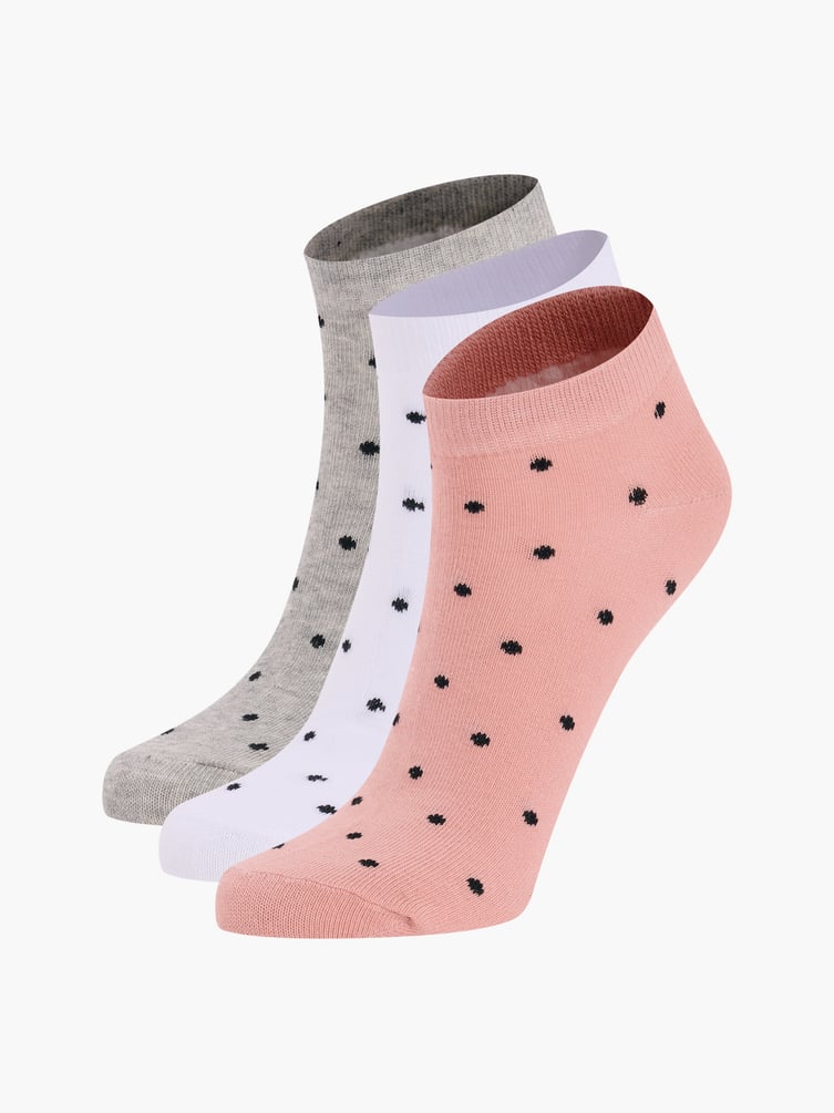 Носки - 3 пары короткие в горошек