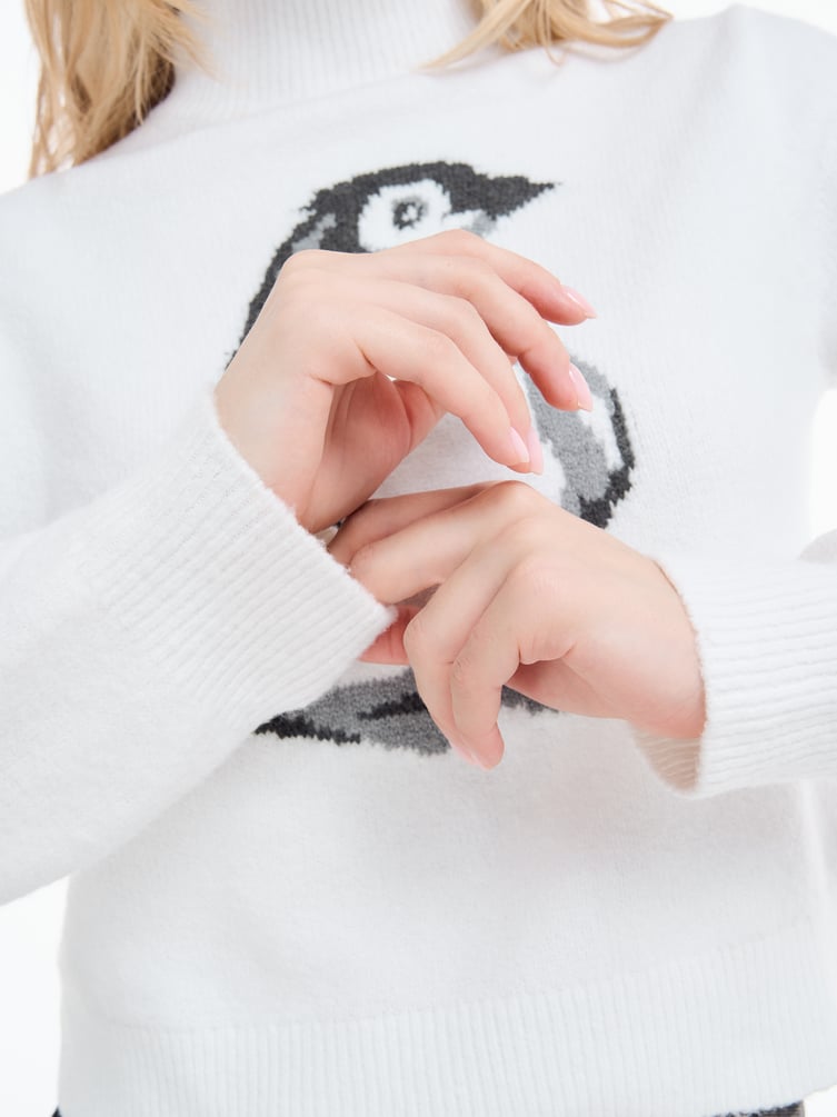 Джемпер трикотажный с принтом